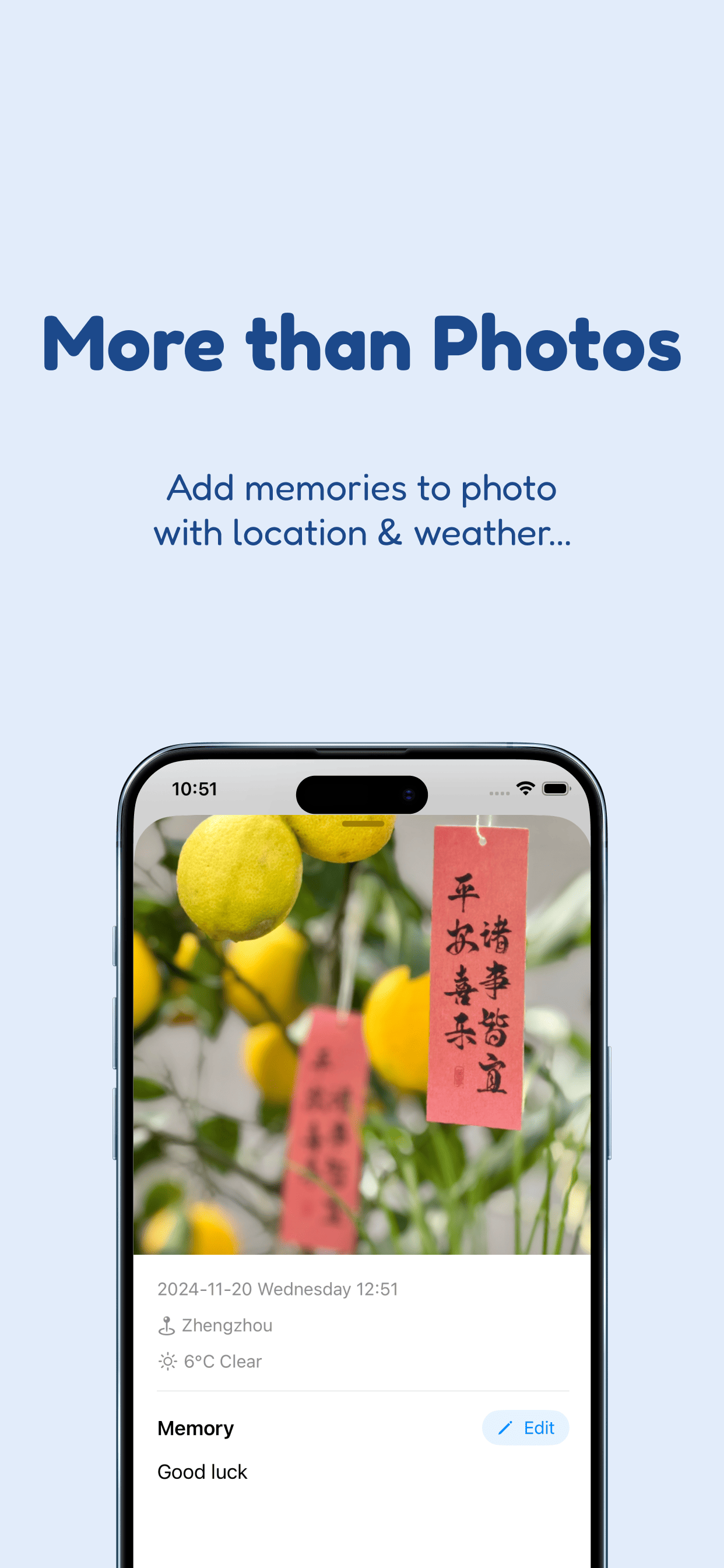 OneDay Memory memory journal with location and weather context