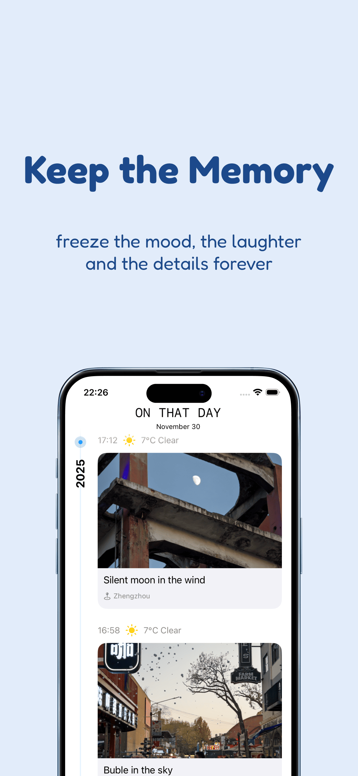 OneDay Memory curated photo gallery collection