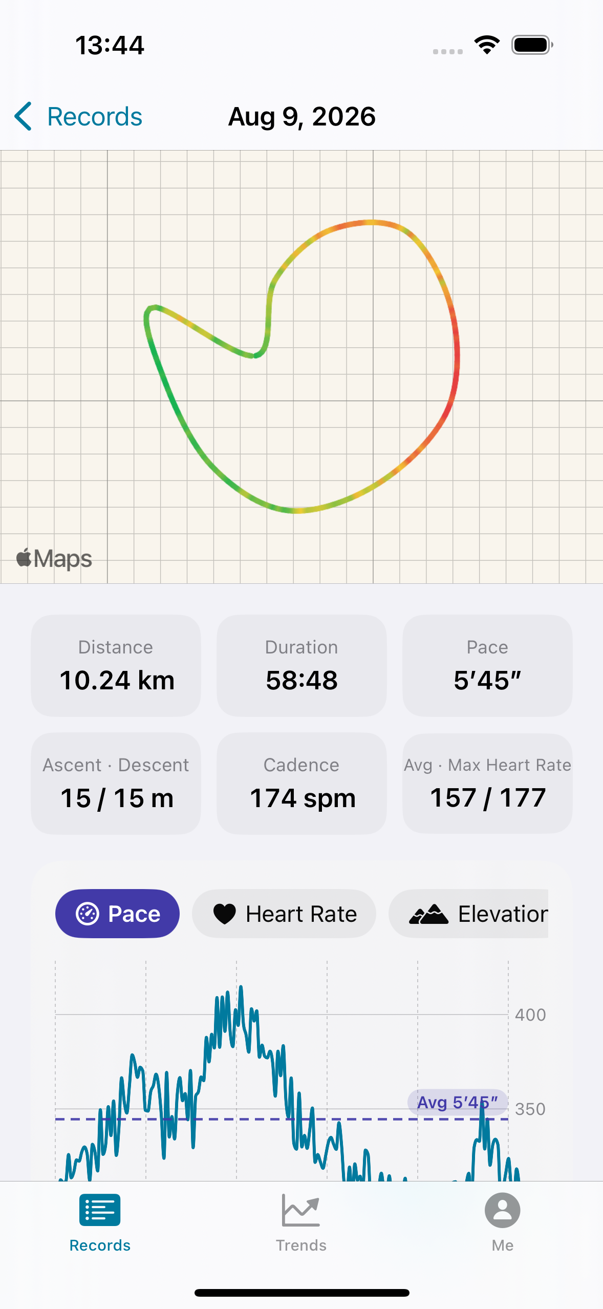 TraceLens interactive route map visualization